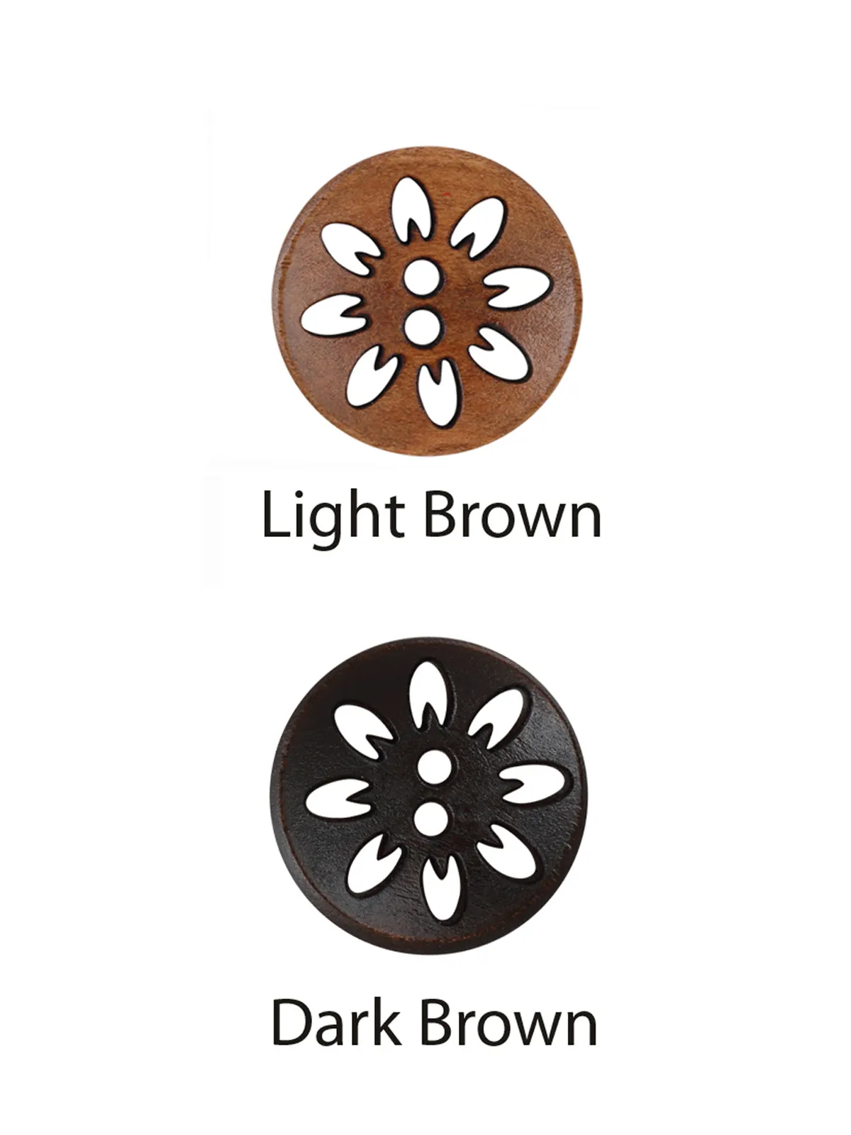 Cutwork Design Wooden Brown Jacket Button
