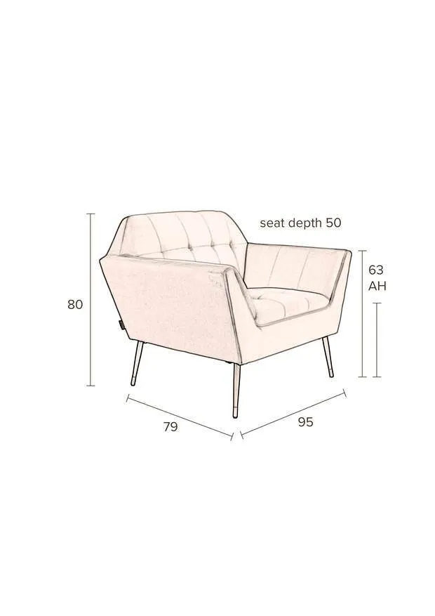 Deep Blue Kate Lounge Chair
