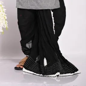 Designer Kantha & Applique Dhoti- Ready to wear