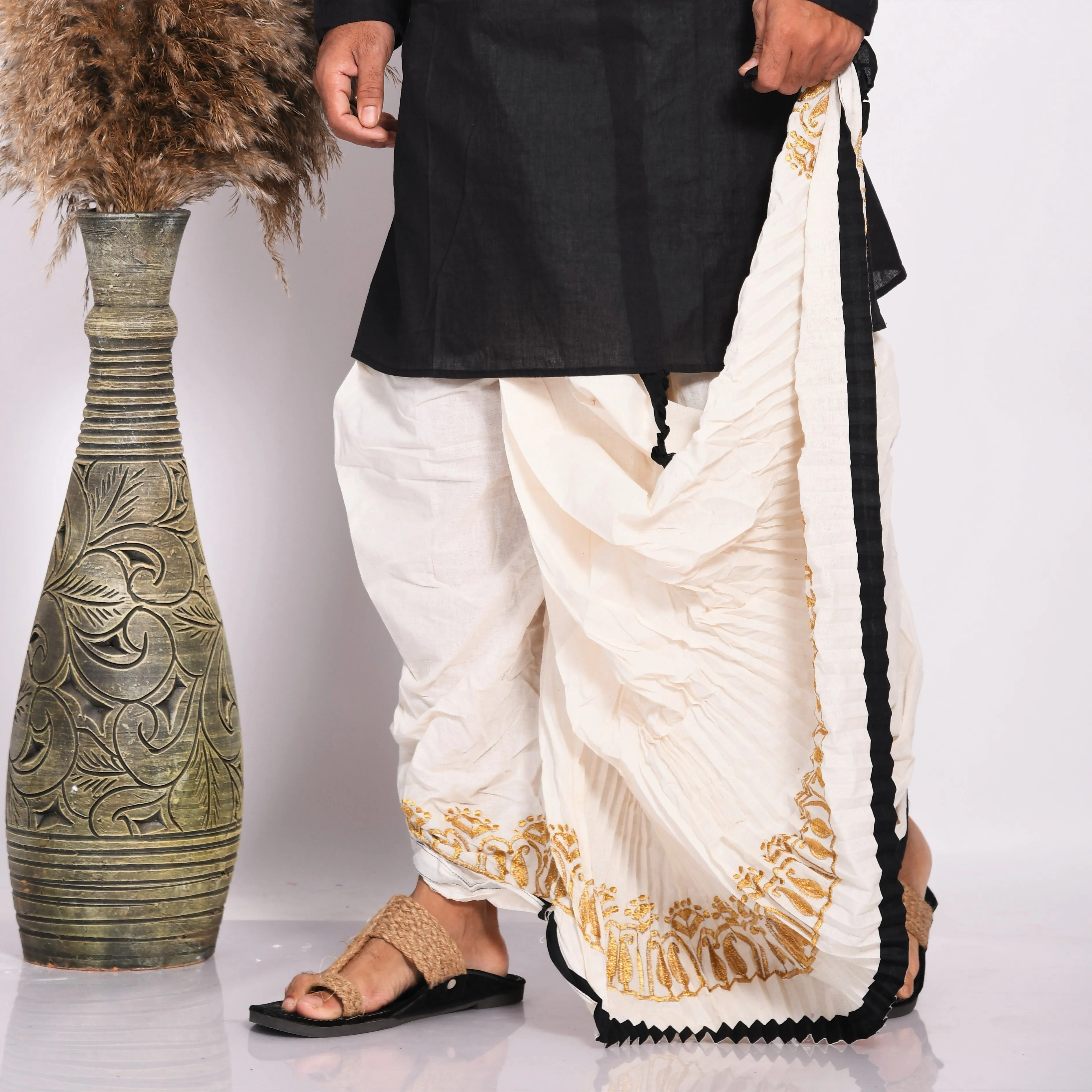 Designer Kantha Dhoti- Ready to wear