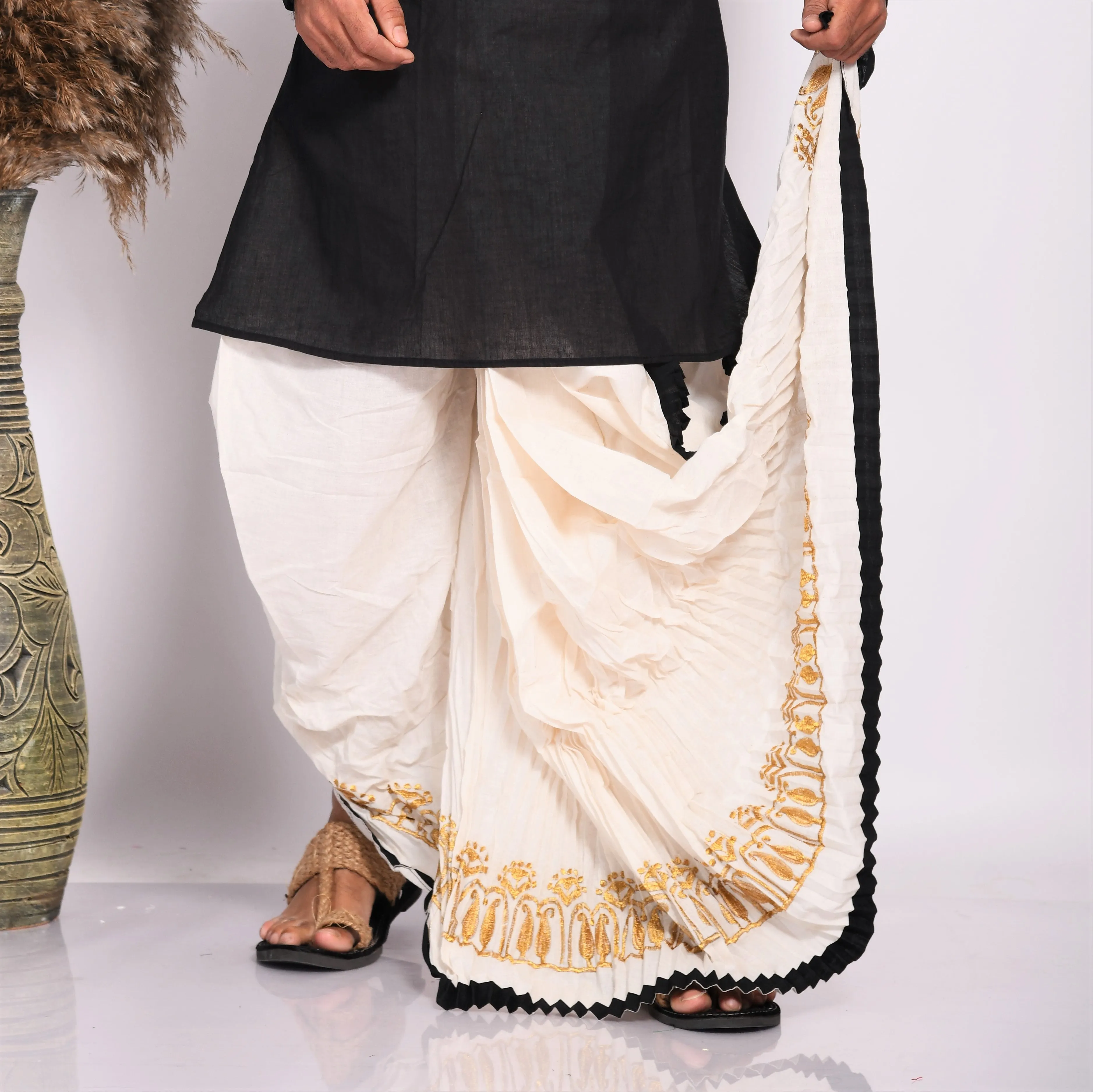 Designer Kantha Dhoti- Ready to wear