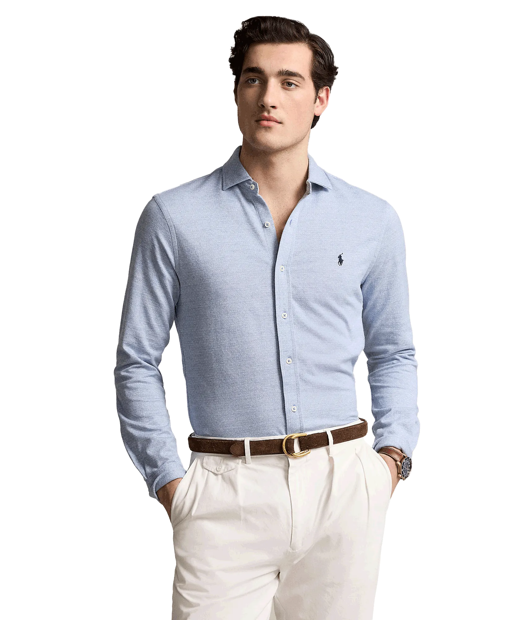 Dot Jacquard Shirt - Blue
