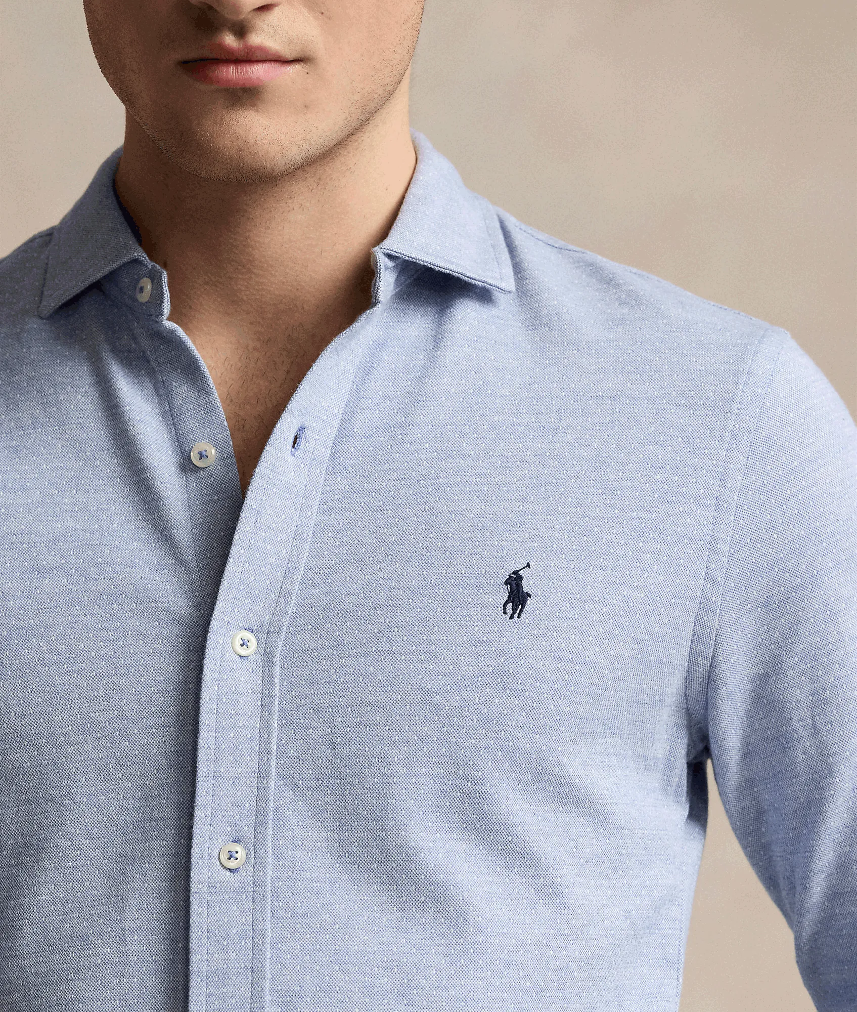 Dot Jacquard Shirt - Blue