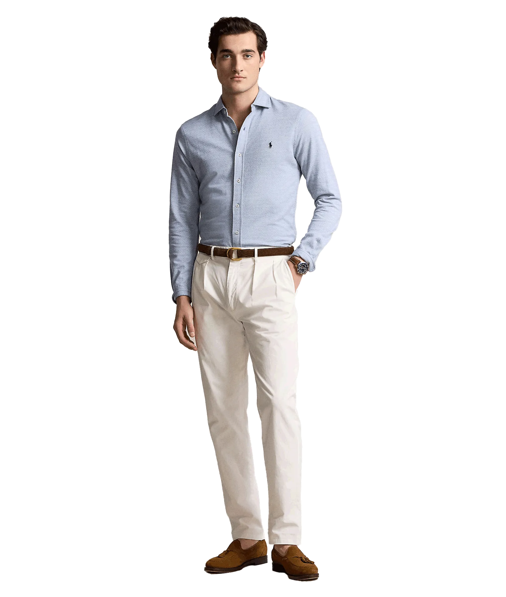 Dot Jacquard Shirt - Blue