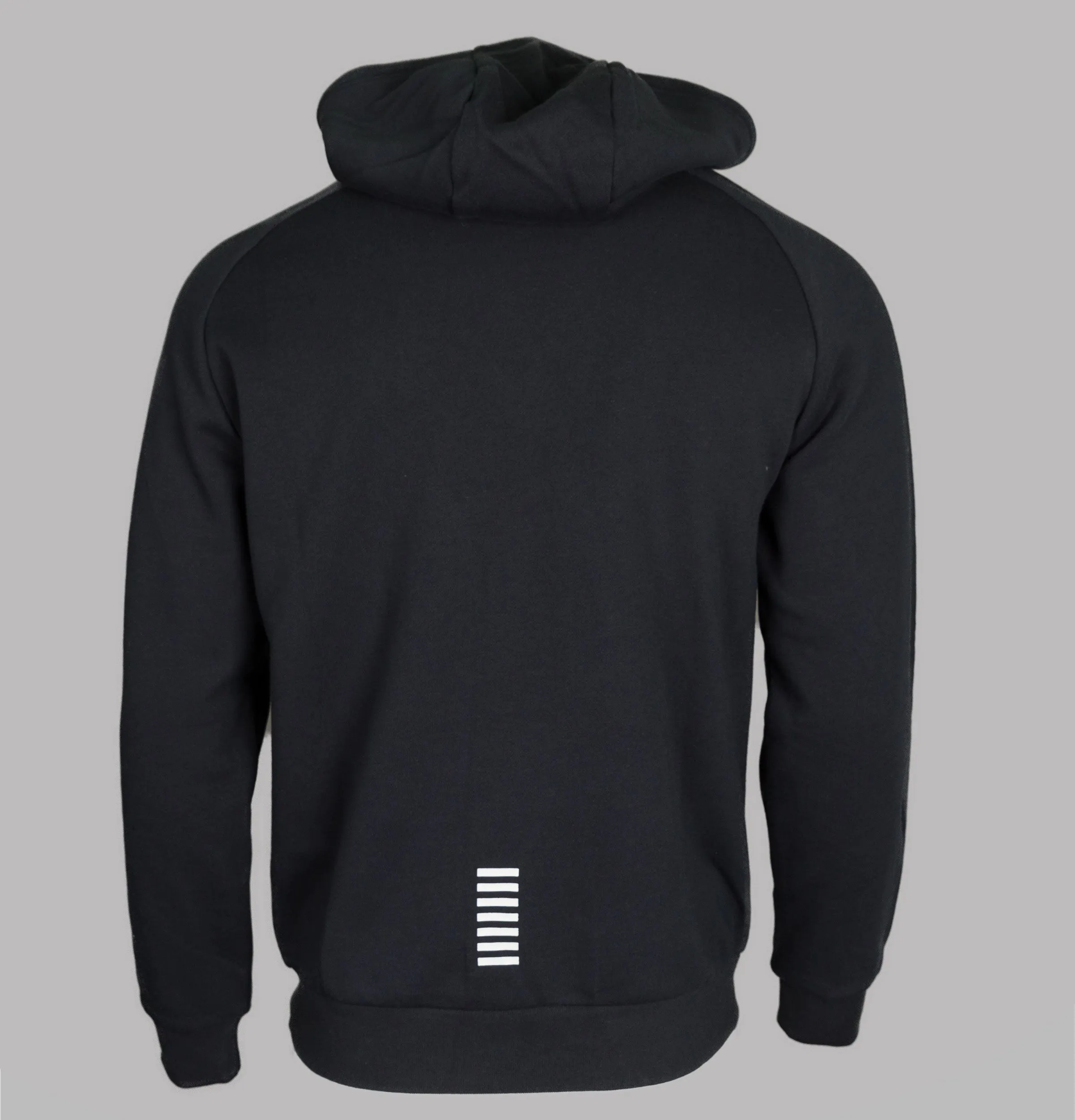 EA7 Rubber Box Logo Hooded Sweatshirt Night Blue
