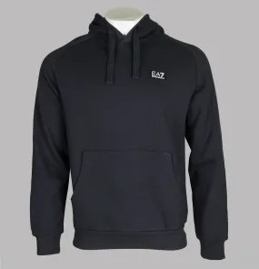EA7 Rubber Box Logo Hooded Sweatshirt Night Blue