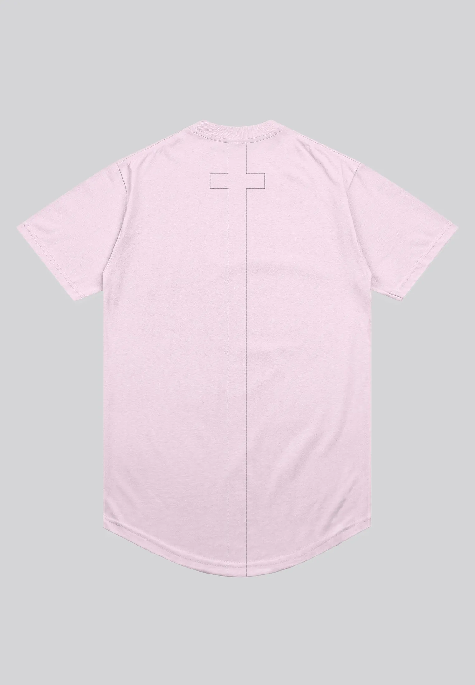 ESSENTIAL CURVED HEM LAVENDER T-SHIRT