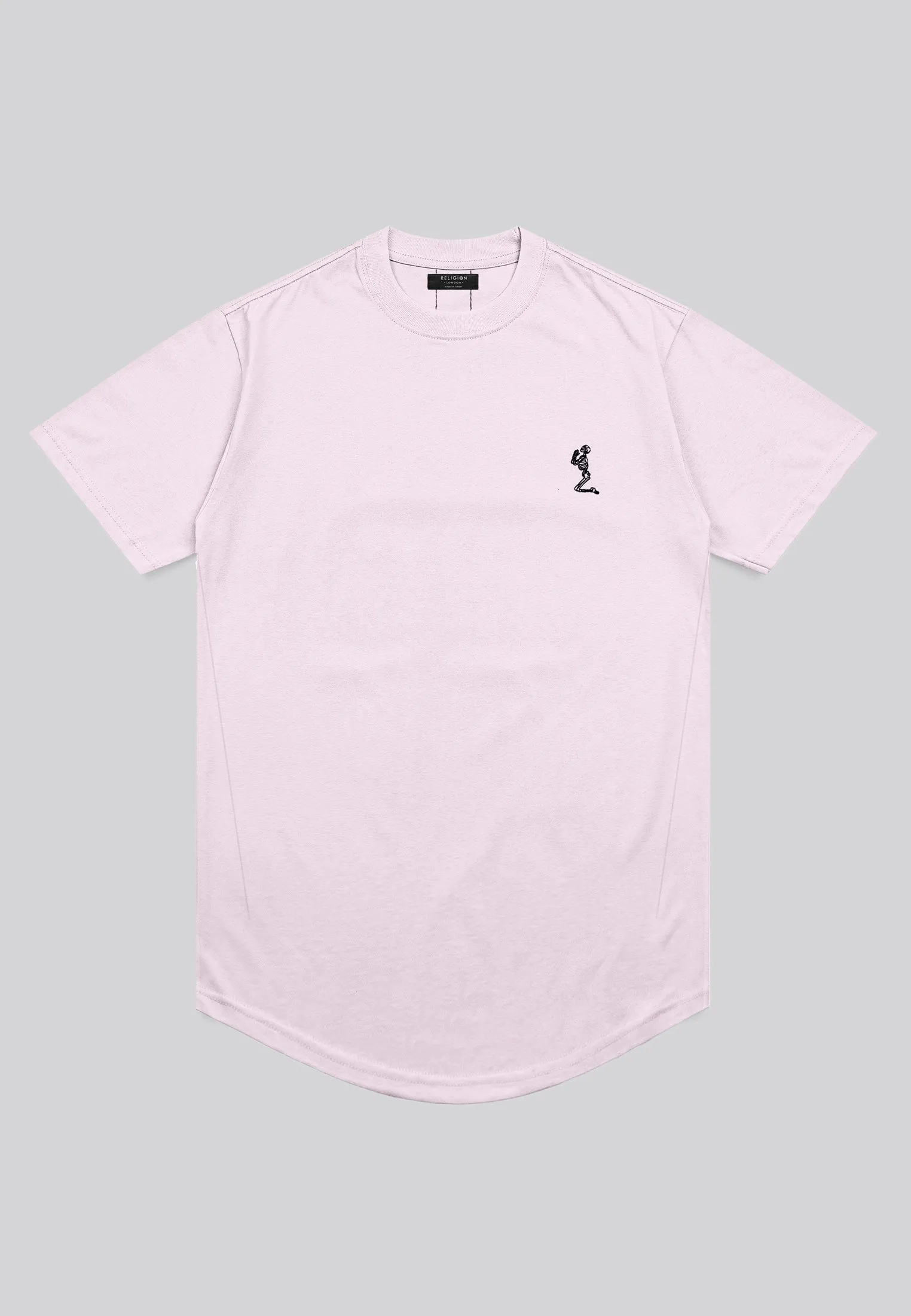 ESSENTIAL CURVED HEM LAVENDER T-SHIRT
