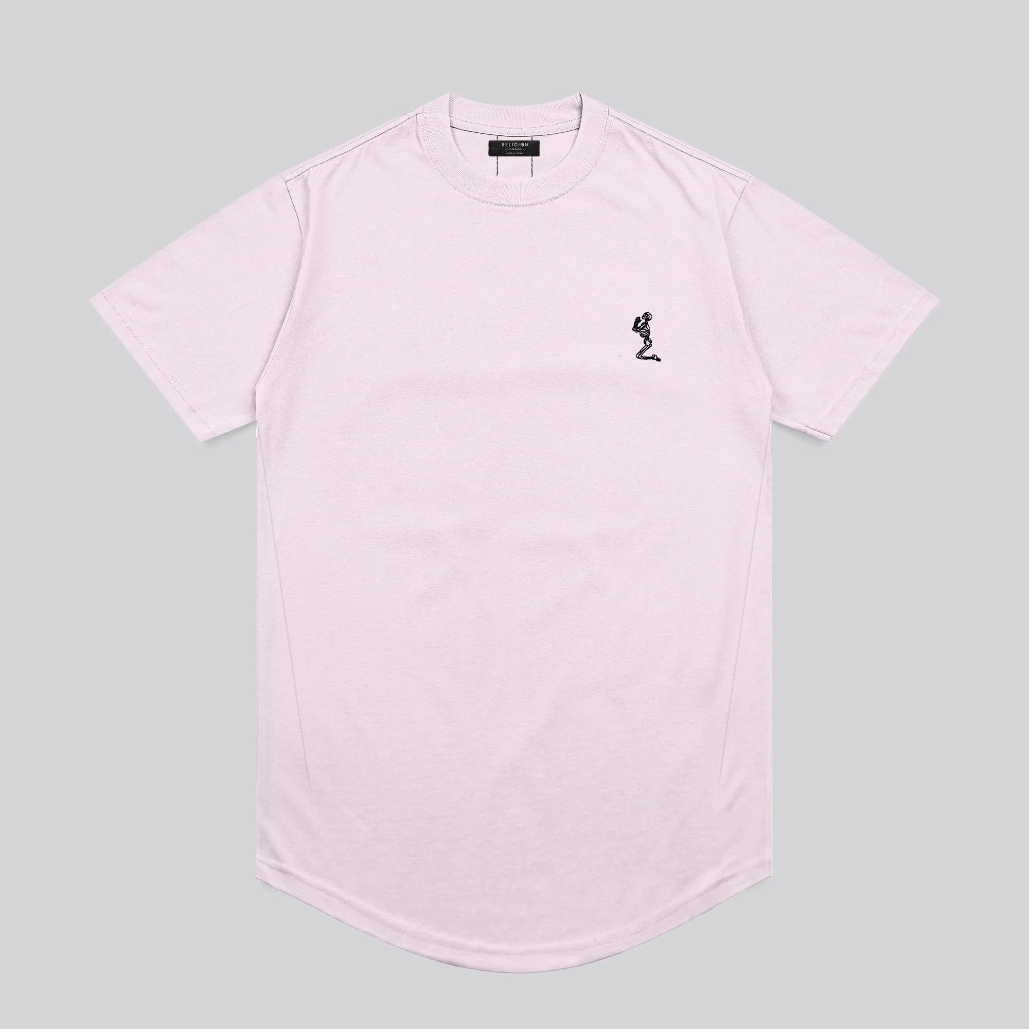 ESSENTIAL CURVED HEM LAVENDER T-SHIRT