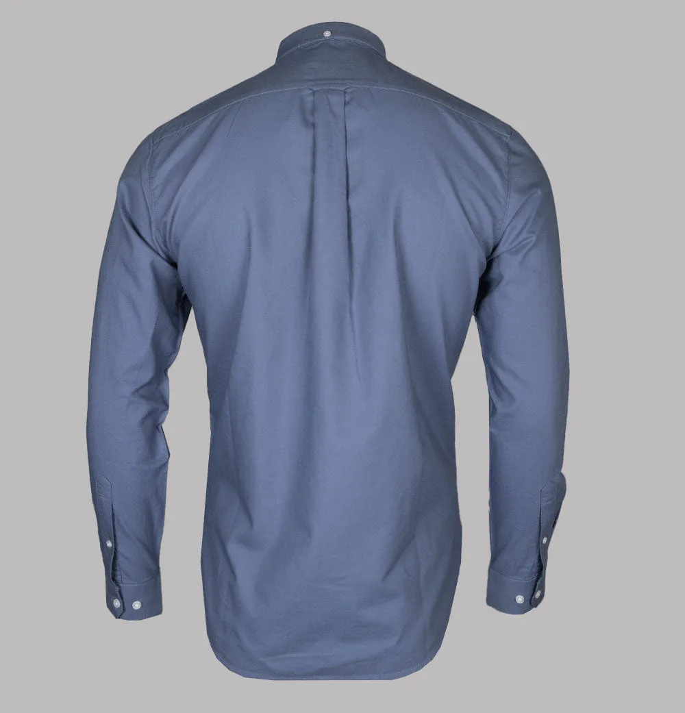 Farah Brewer Slim Fit Oxford Shirt Battleship Blue