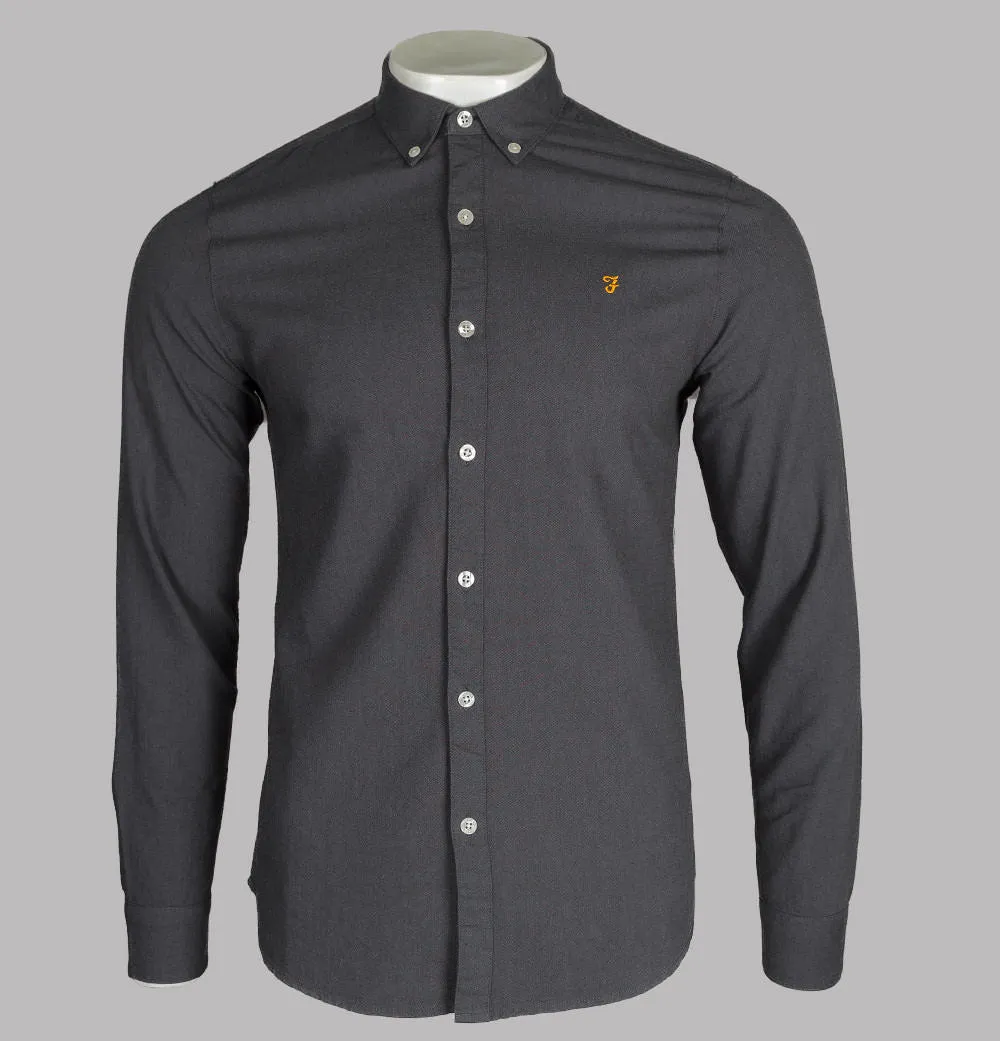 Farah Brewer Slim Fit Oxford Shirt Grey
