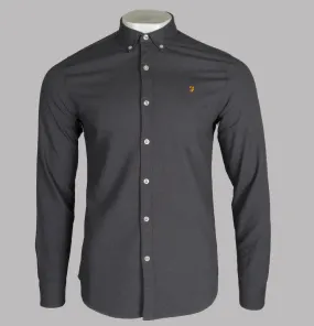 Farah Brewer Slim Fit Oxford Shirt Grey