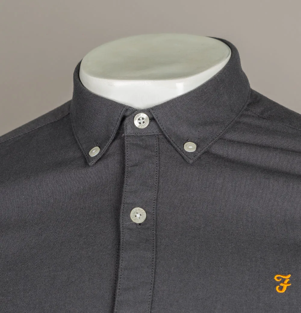 Farah Brewer Slim Fit Oxford Shirt Grey