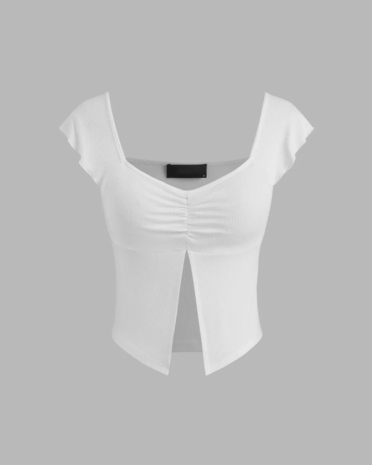 FRONT SLIT CROP TOP