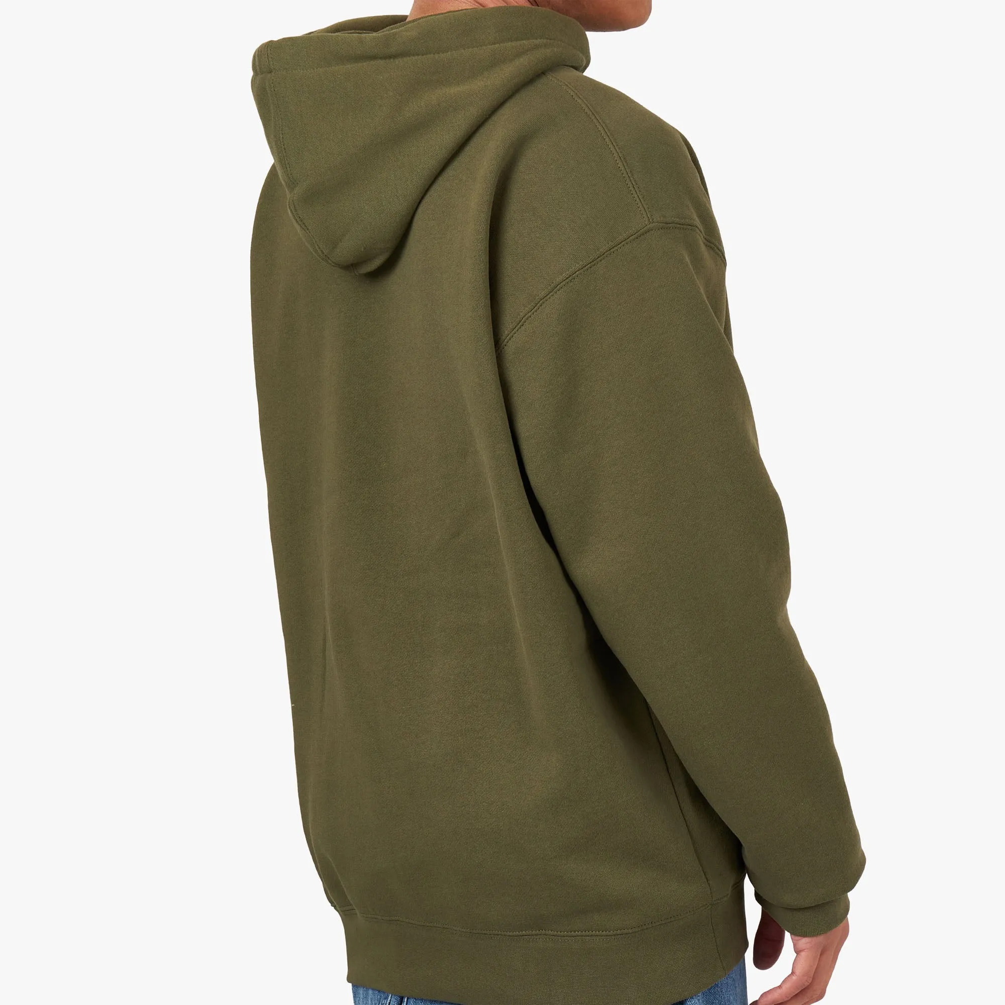 Fucking Awesome Outline Stamp Pullover Hoodie / Olive