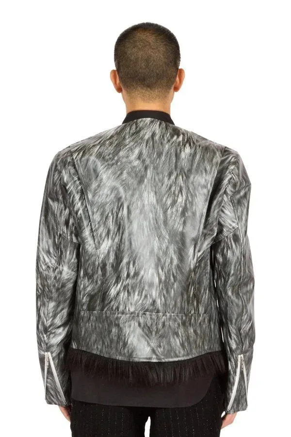 Fur Trompe-l'œil Biker Jacket