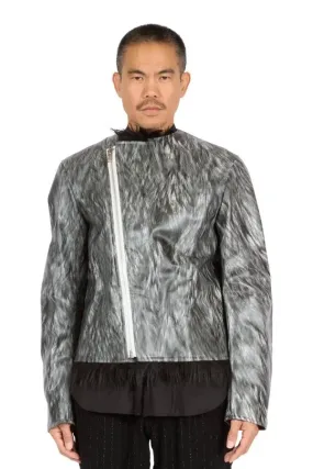 Fur Trompe-l'œil Biker Jacket