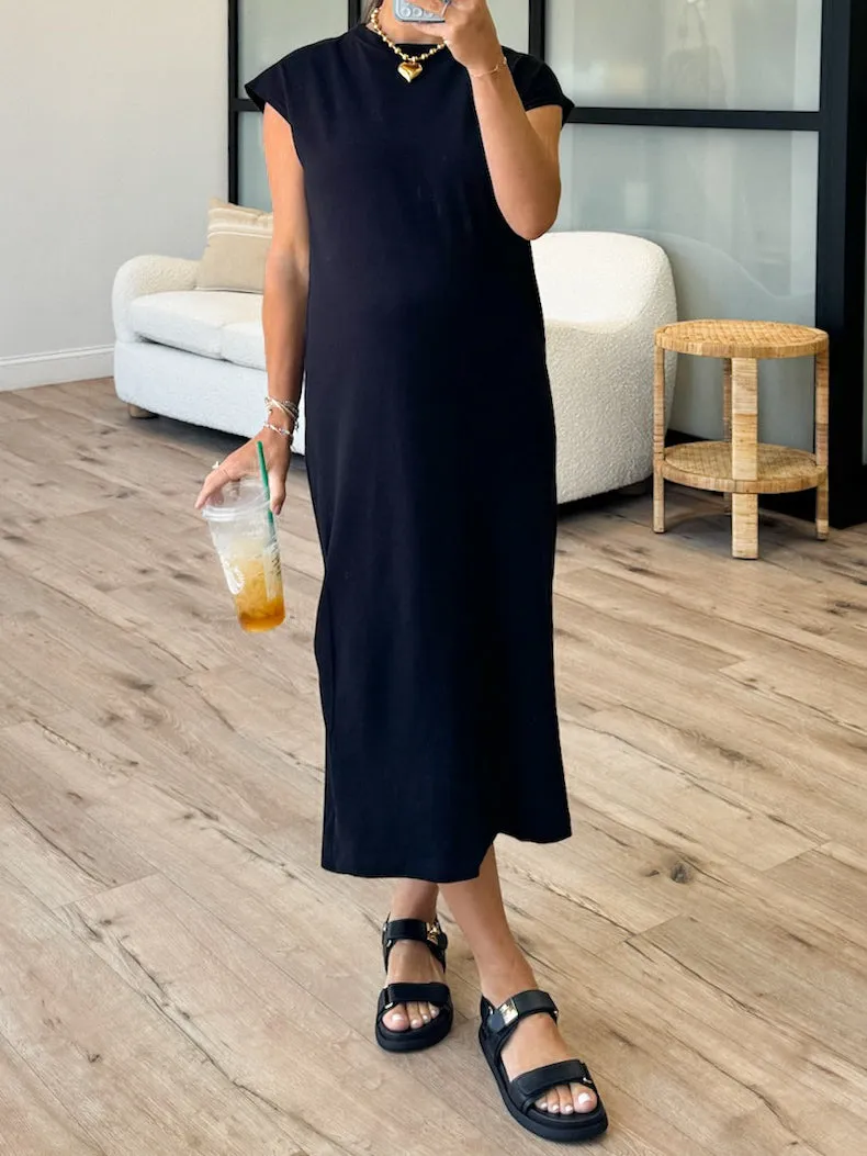 Go To T-Shirt Dress | Black |  Plus Available