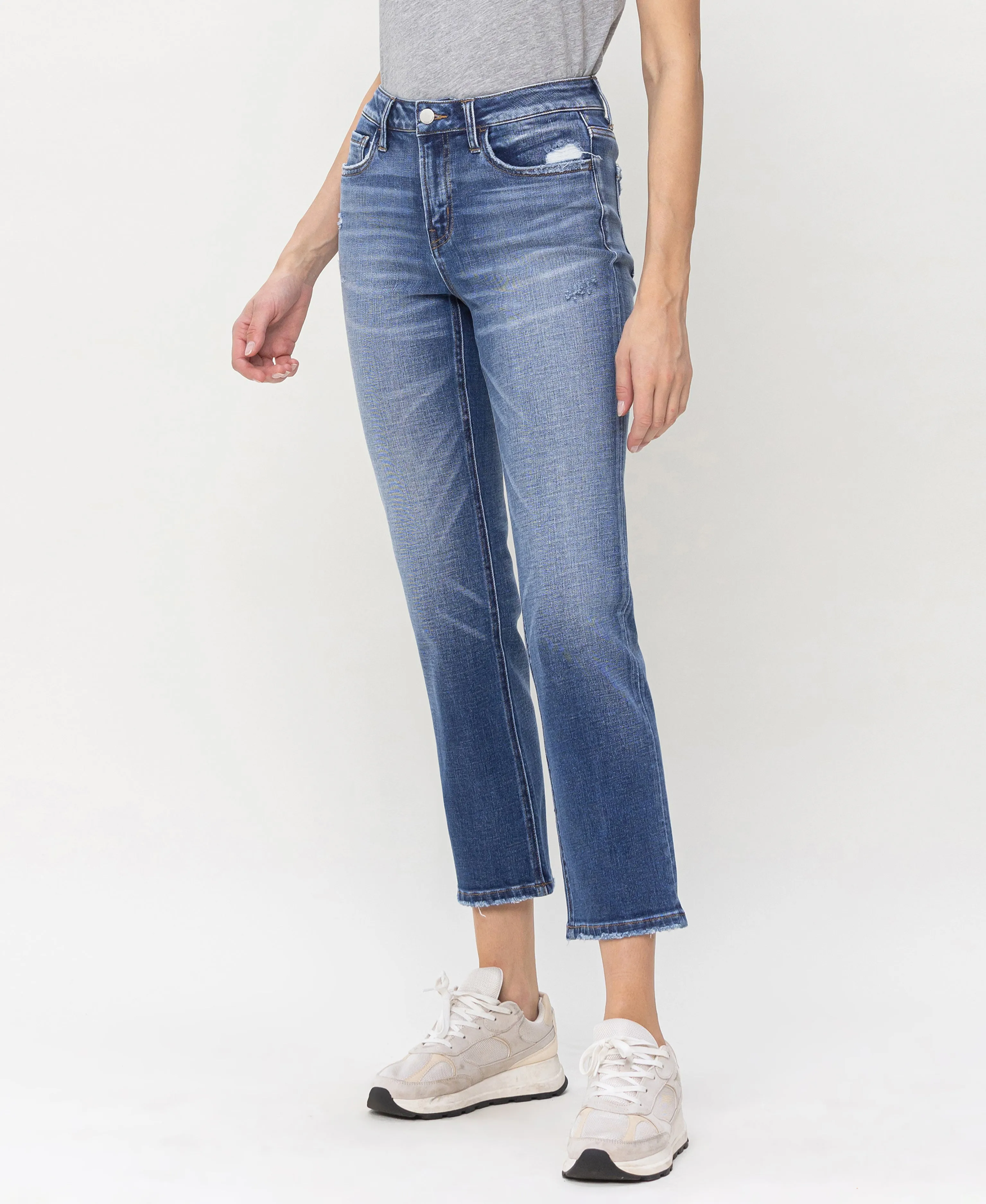 Impartially - Mid Rise Straight Jeans