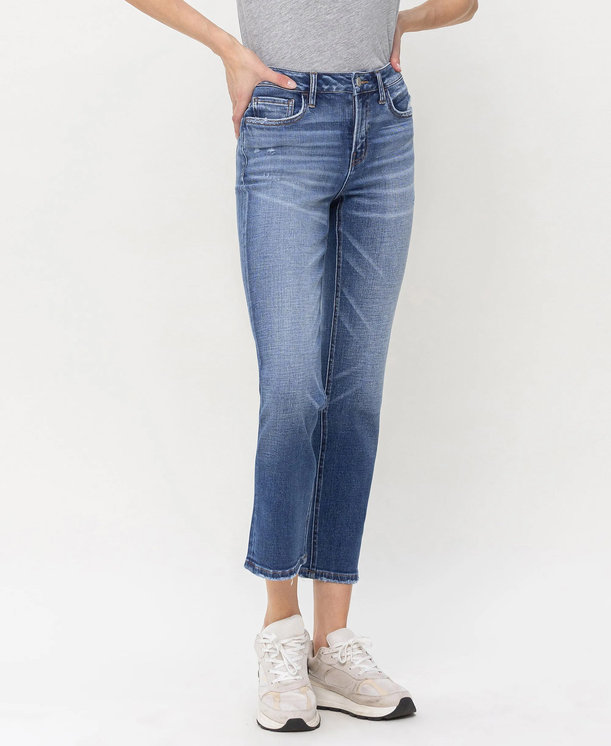 Impartially - Mid Rise Straight Jeans