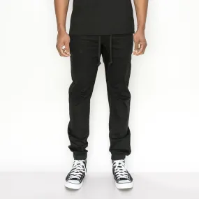 JG876 Slant Pocket Skinny Joggers (Open Pack) (BLACK)