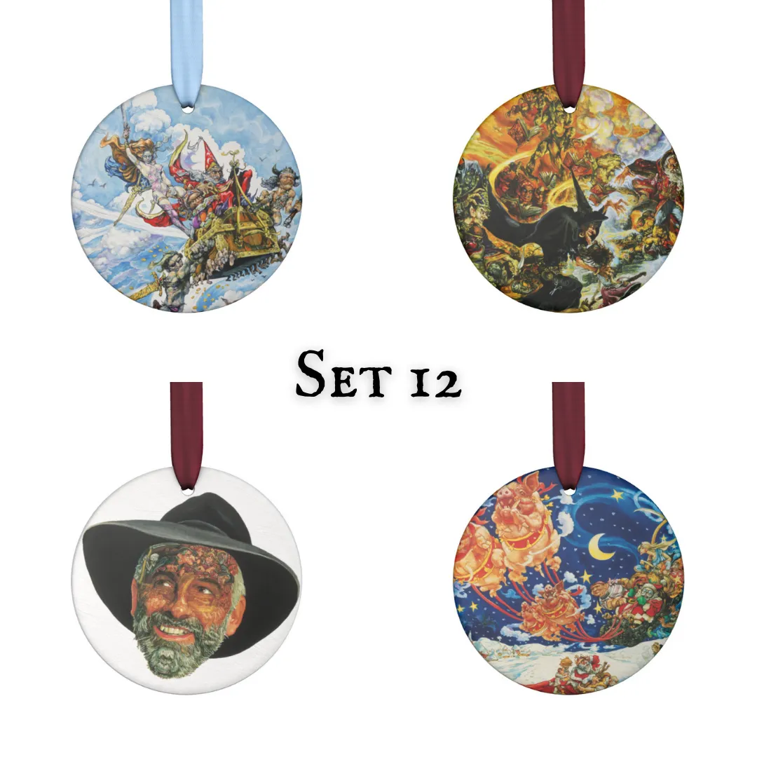 Josh Kirby Hogfather Ornaments (4 pack)