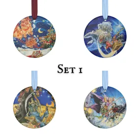Josh Kirby Hogfather Ornaments (4 pack)
