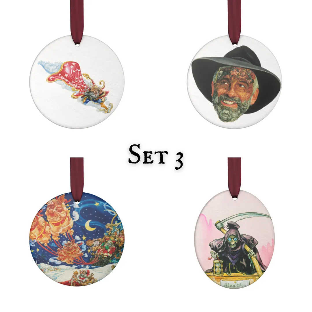 Josh Kirby Hogfather Ornaments (4 pack)