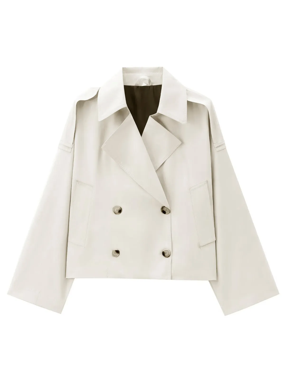 Lapel Breasted Trench Coat