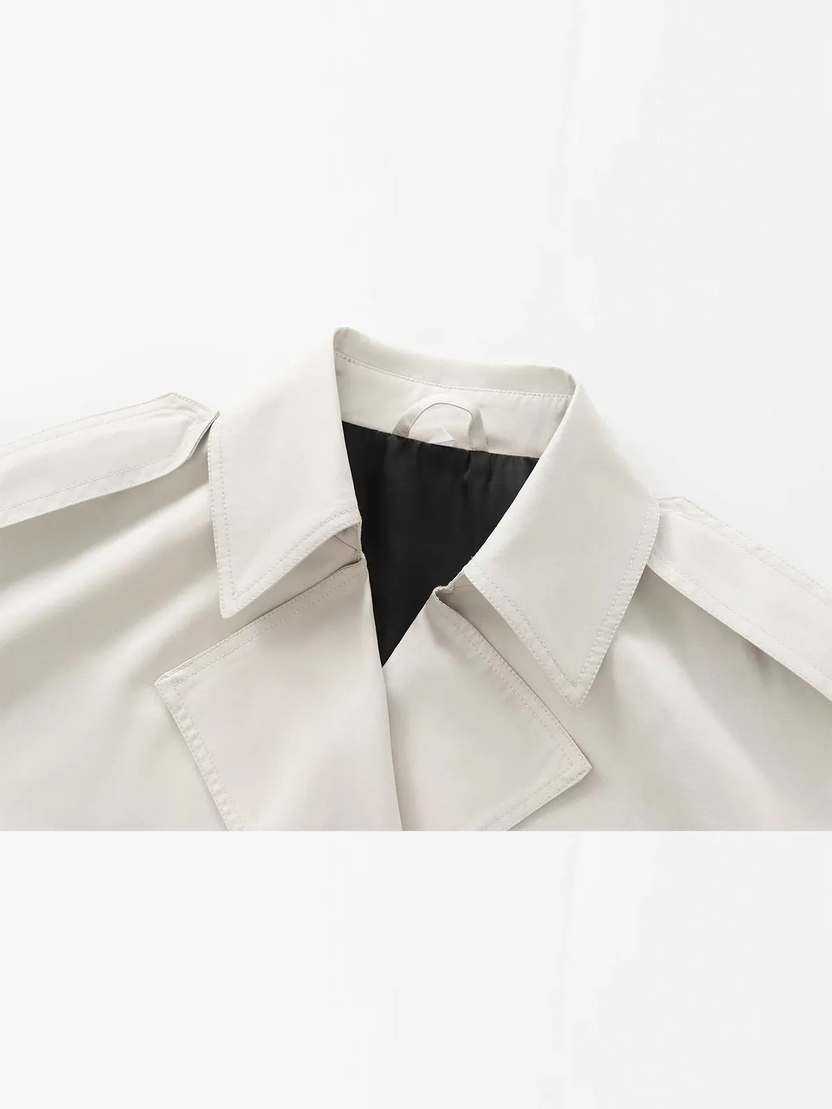 Lapel Breasted Trench Coat