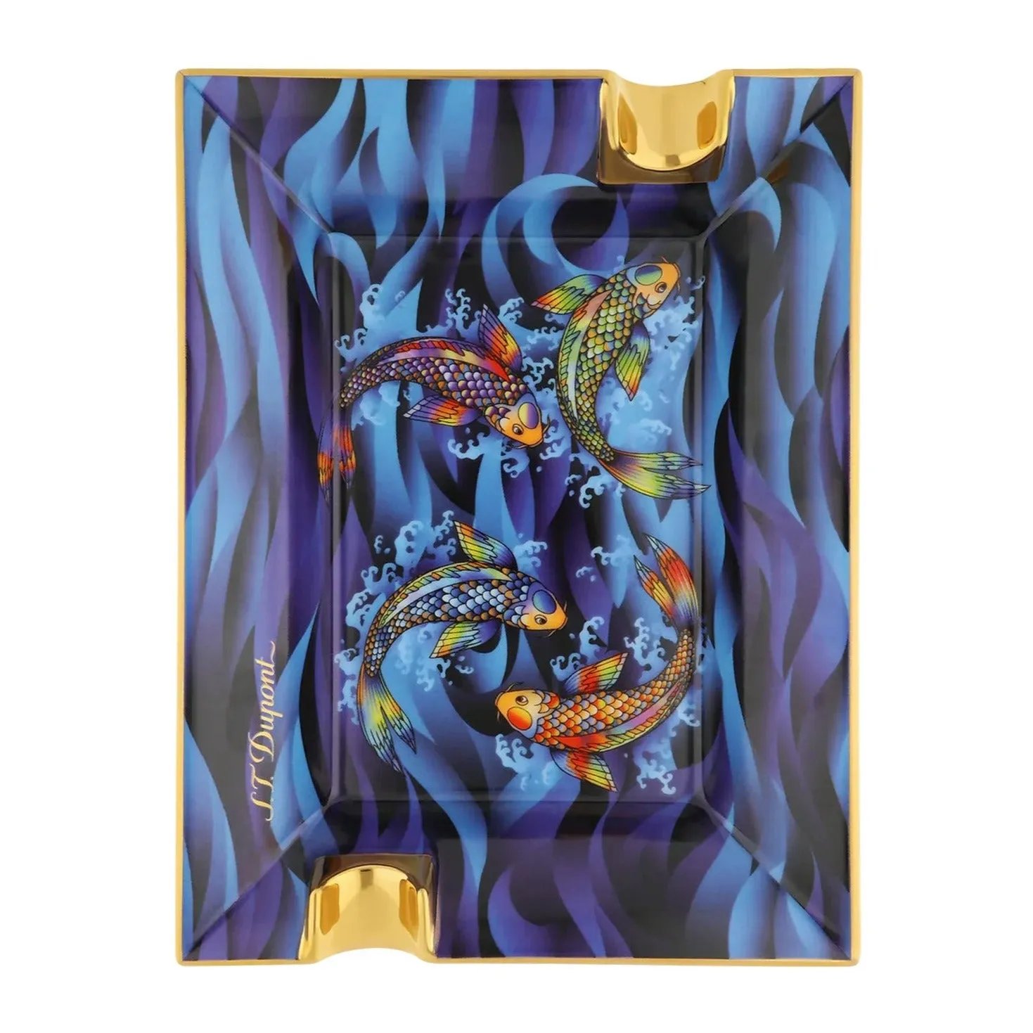 Large Ashtray Koi Fish Blue