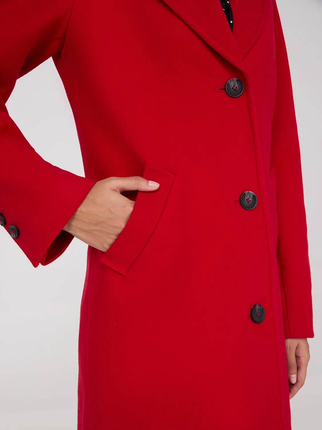 Long Single-Breasted Car Coat