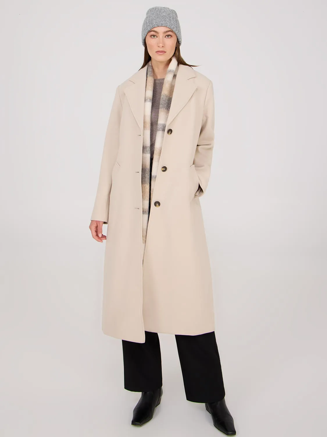Long Single-Breasted Car Coat