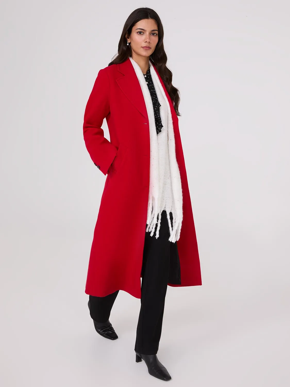 Long Single-Breasted Car Coat