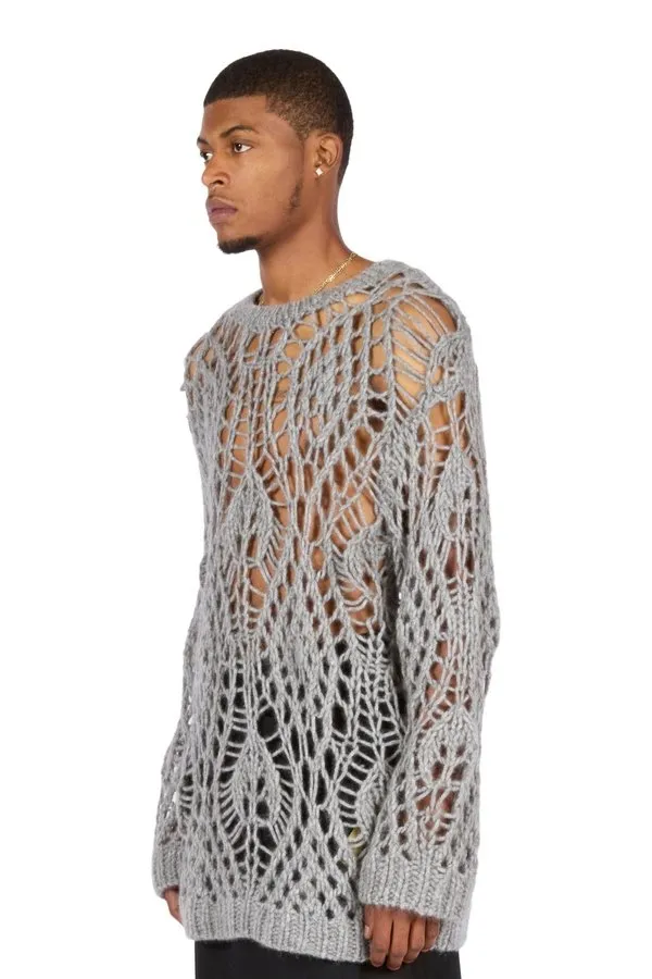 Loose Hand Knitted Design Sweater