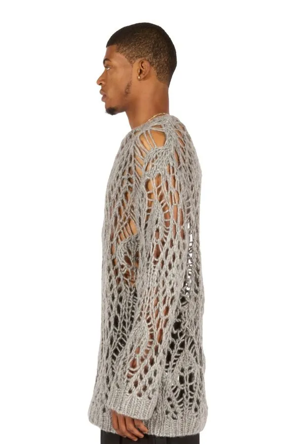 Loose Hand Knitted Design Sweater