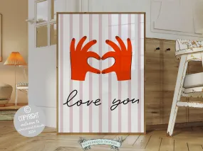 Love You Hand Sign Print - 002