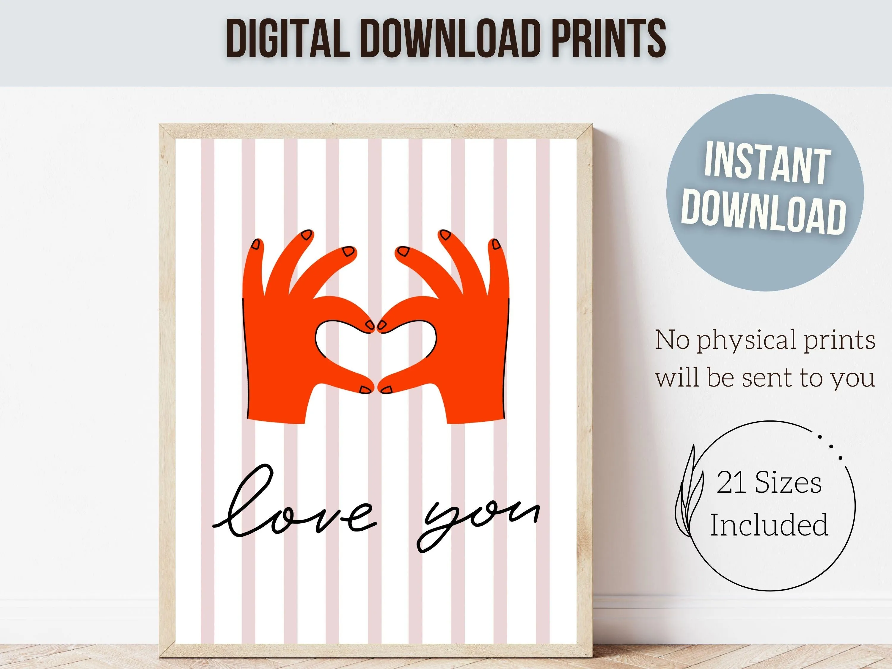 Love You Hand Sign Print - 002