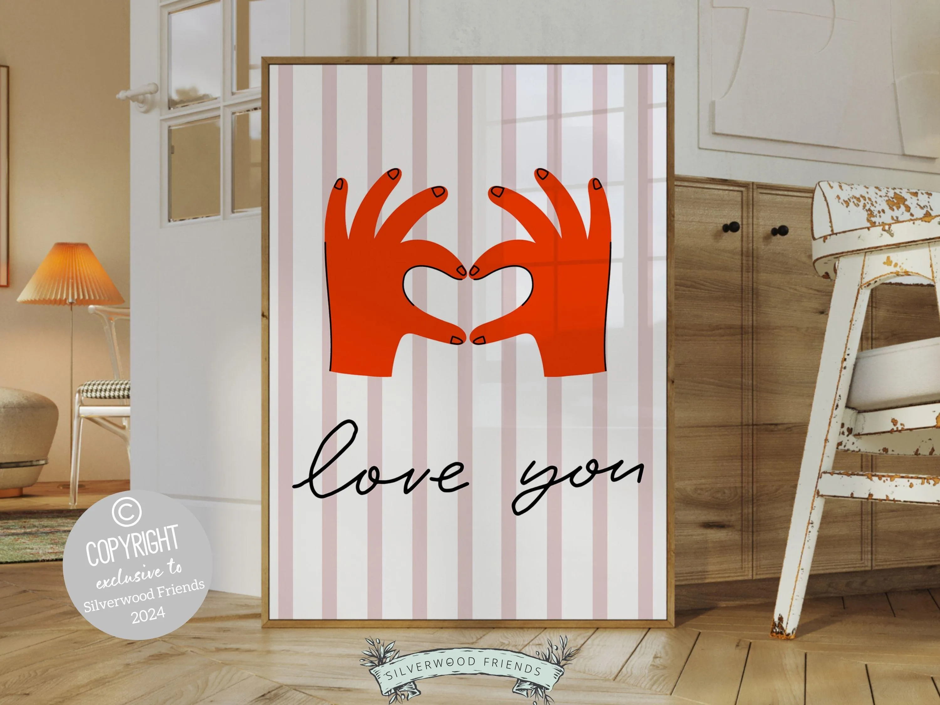 Love You Hand Sign Print - 002
