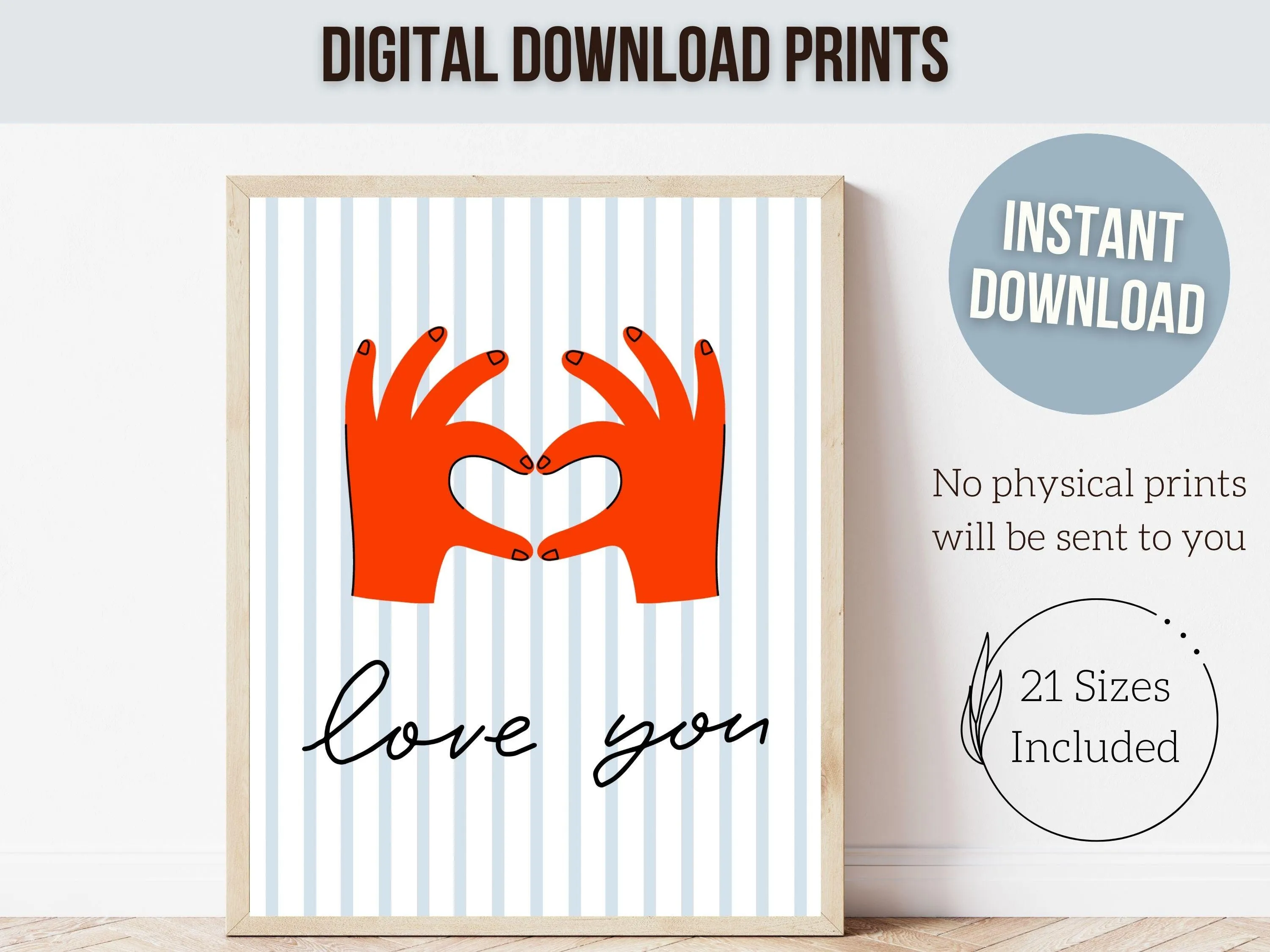 Love You Hand Sign Print - 003