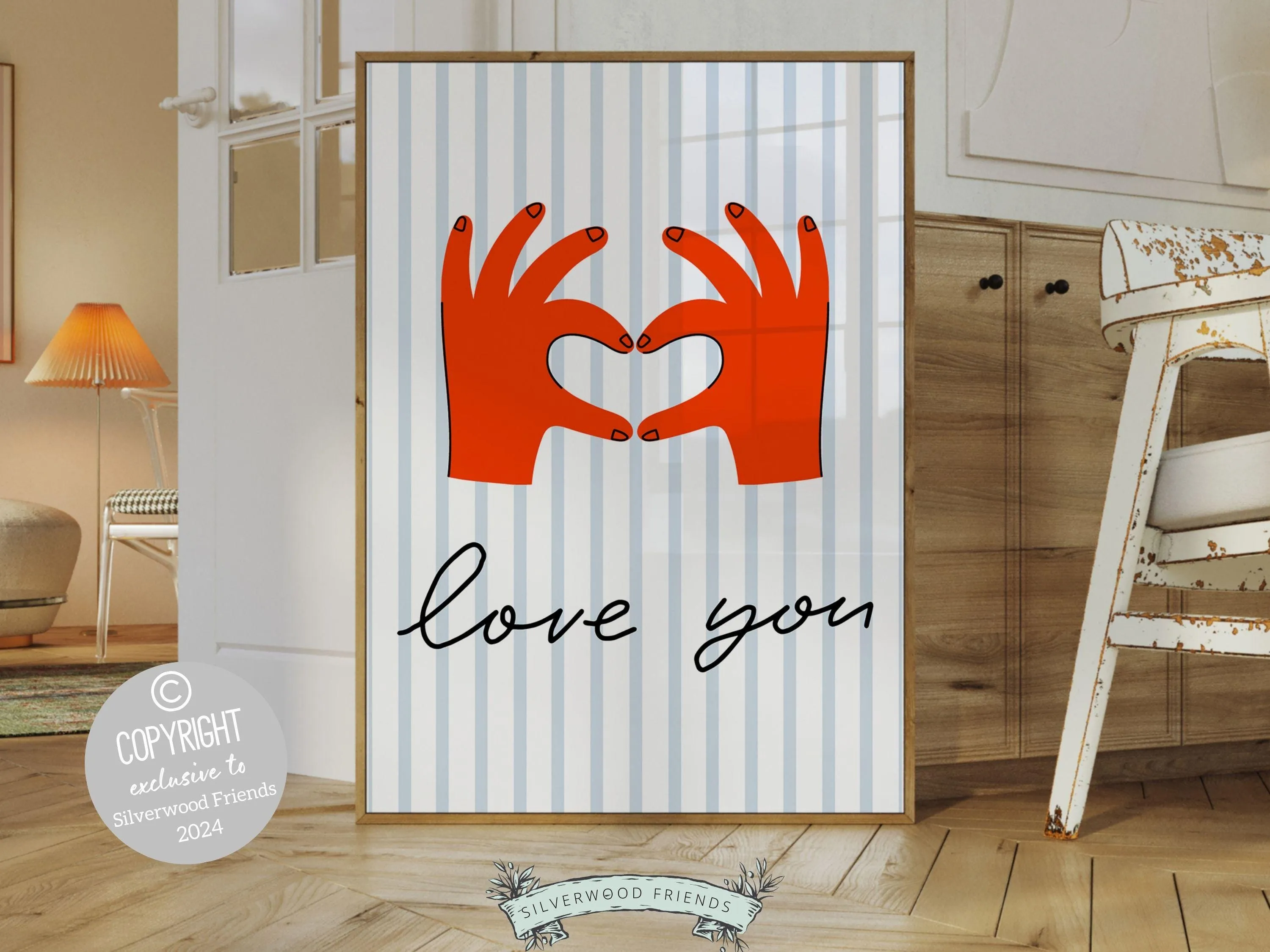 Love You Hand Sign Print - 003