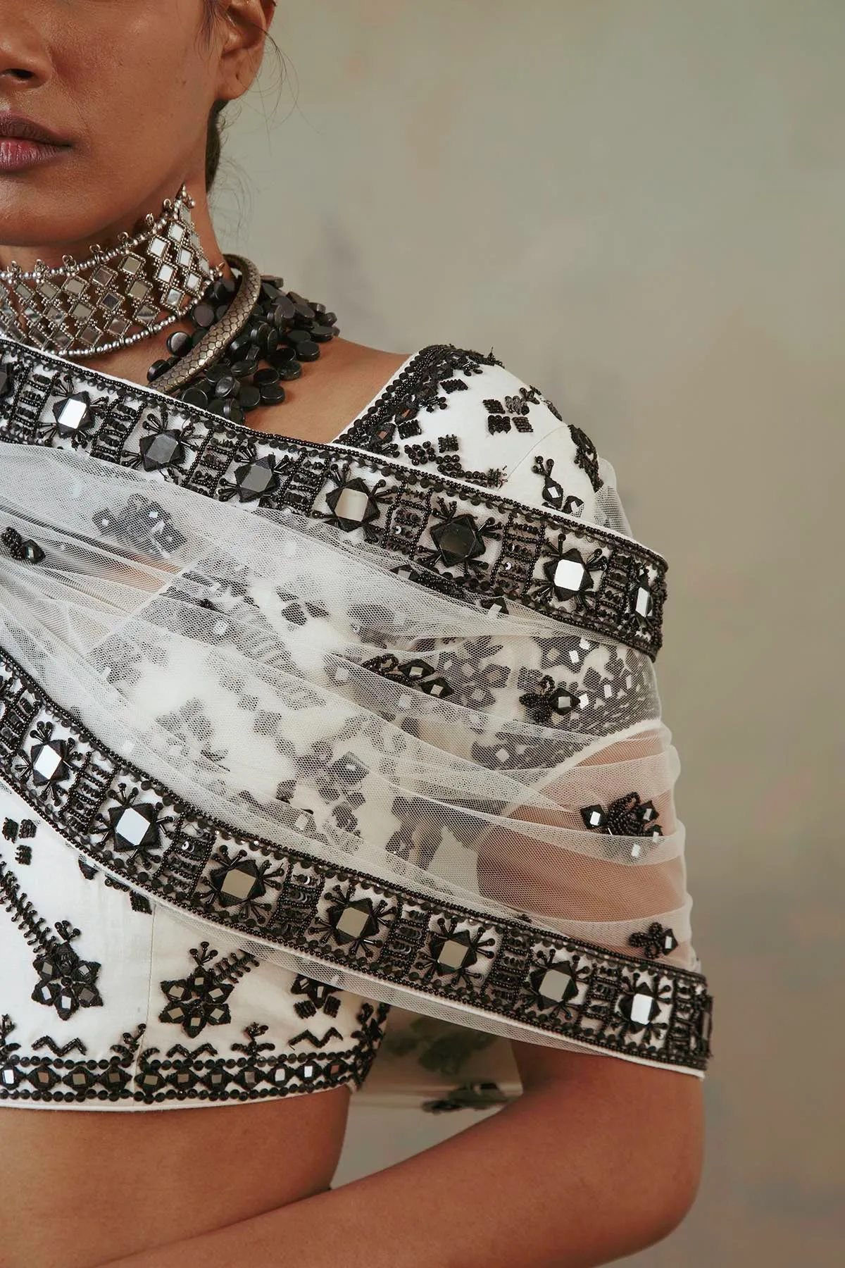 Masakali Embroidered Net Lehenga