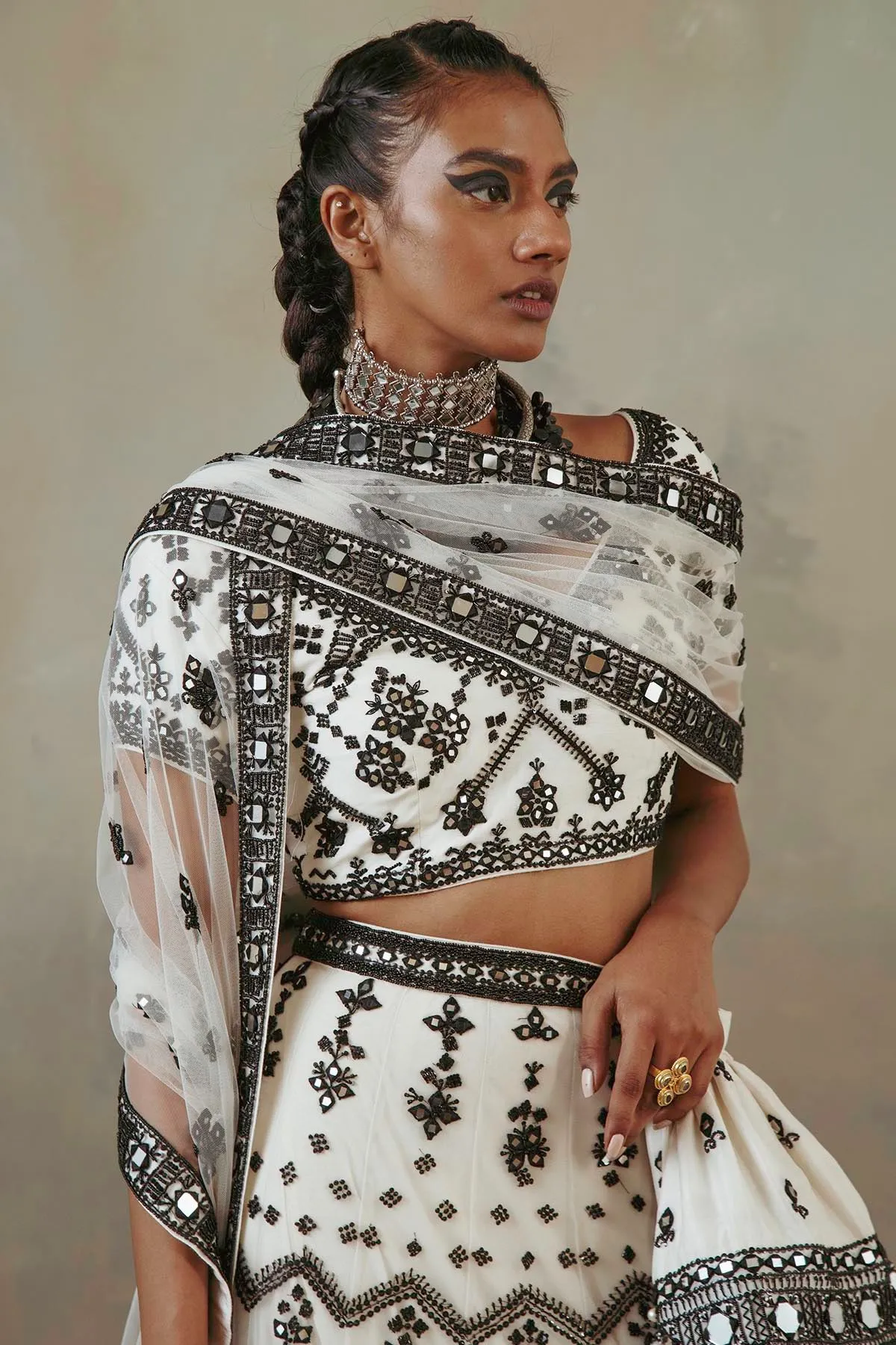 Masakali Embroidered Net Lehenga