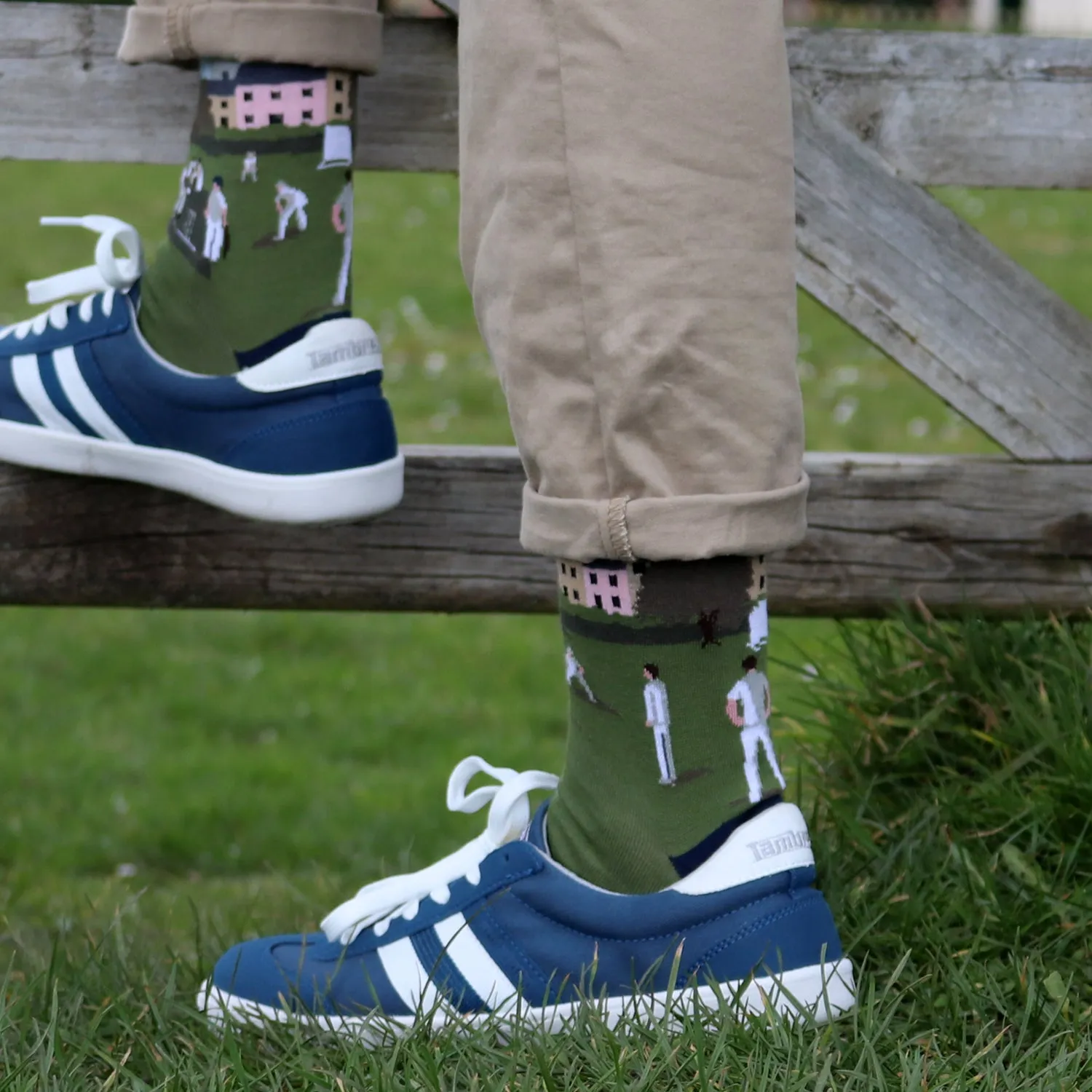 Men's Cricket Scene Cotton Socks