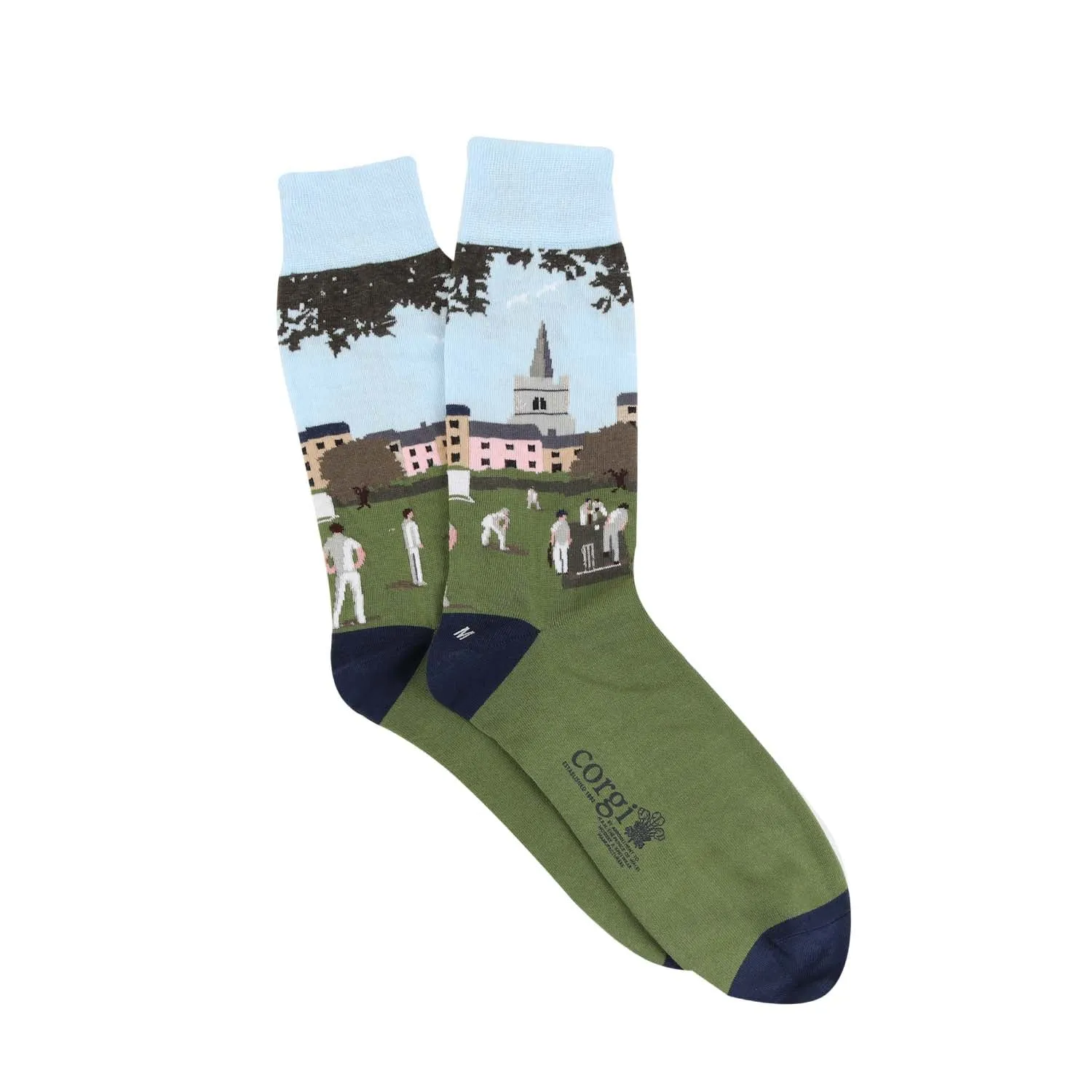 Men's Cricket Scene Cotton Socks