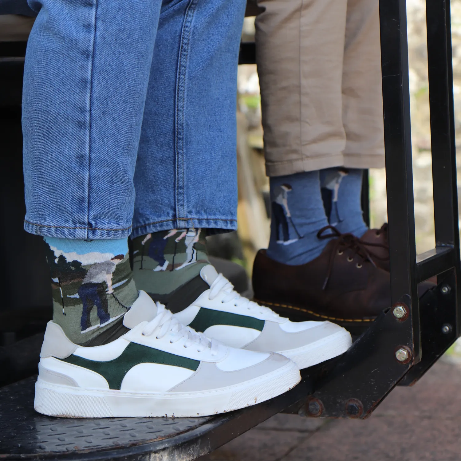 Men's Golf Scene Cotton Socks
