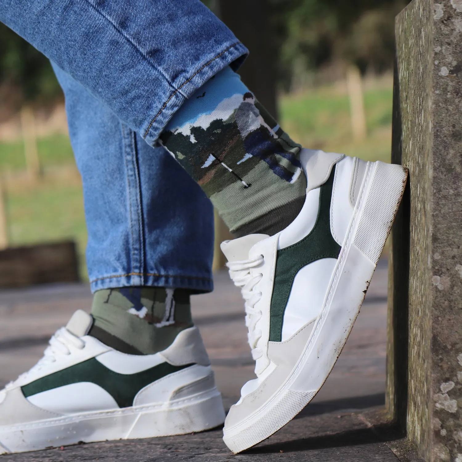 Men's Golf Scene Cotton Socks