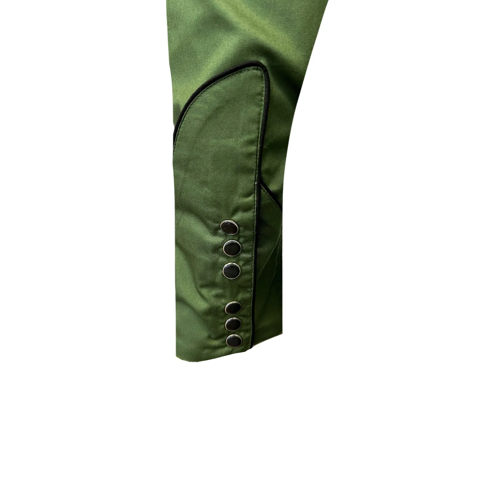 Men's Green Vintage Rider Western Embroidery