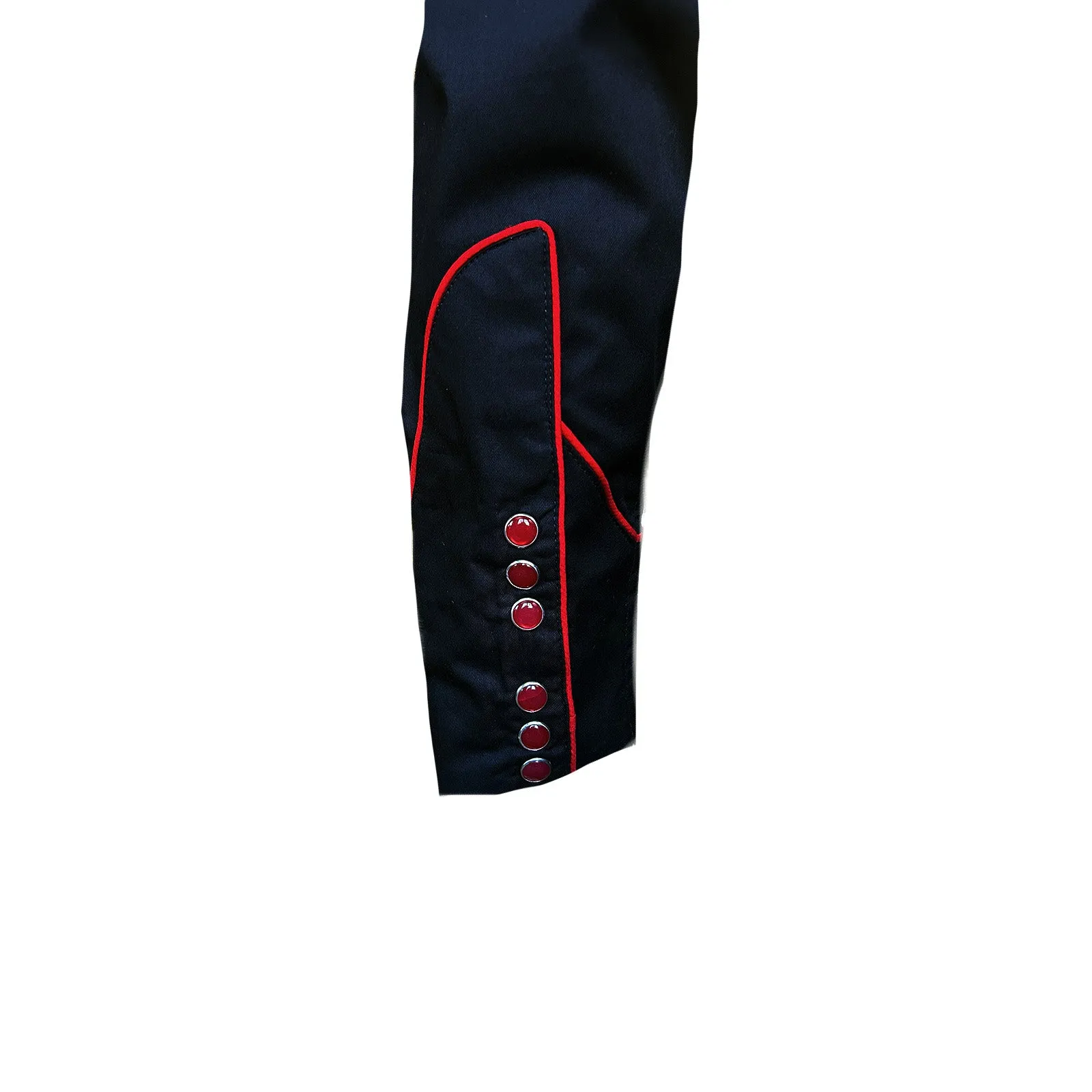 Men's Vintage Cascading Floral Embroidery Black Western Shirt
