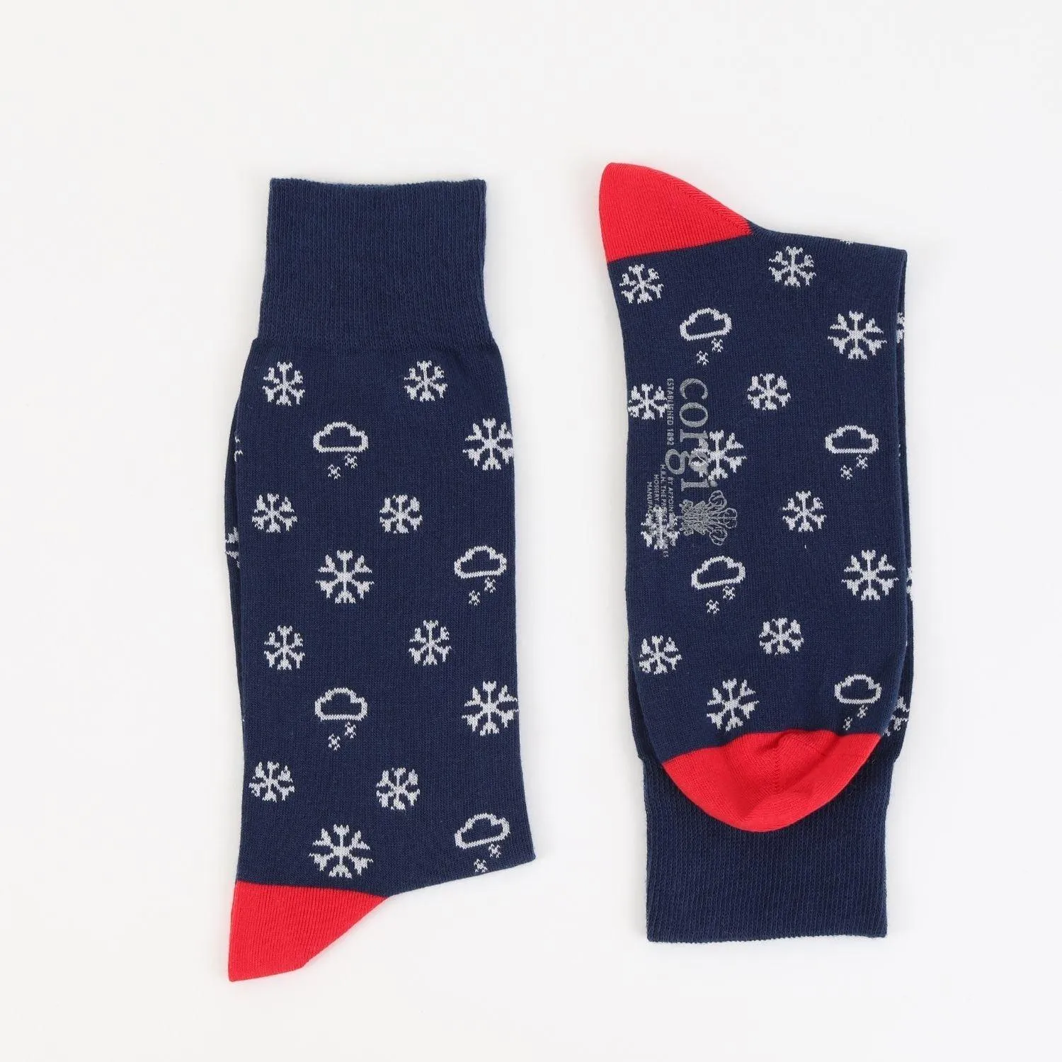 Men's Welsh Weatherman x Corgi Snow Cotton Socks